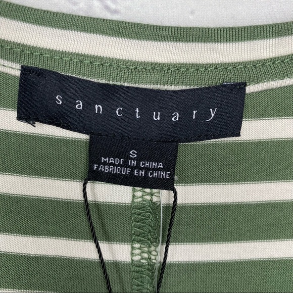 Sanctuary Ruby Stripe Tie Waist Cotton Blend T-Shirt Dress - Picture 7 of 8